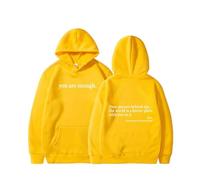 Dear Person Behind Me Hoodie - You Are Enough Mental Health Sweatshirt for Women, Cotton Blend Oversized Graphic Top (17-1,L)