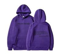 Dear Person Behind Me Hoodie - You Are Enough Mental Health Sweatshirt for Women, Cotton Blend Oversized Graphic Top (15,5XL)