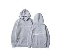 Dear Person Behind Me Hoodie - You Are Enough Mental Health Sweatshirt for Women, Cotton Blend Oversized Graphic Top (2-1,4XL)