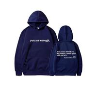 Dear Person Behind Me Hoodie - You Are Enough Mental Health Sweatshirt for Women, Cotton Blend Oversized Graphic Top (6,5XL)