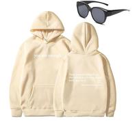 Dear Person Behind Me - Sudadera con capucha con texto en inglés "You Are Enough To the Dearperson Behind Me", Albaricoque (texto blanco), L