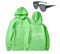 Dear Person Behind Me - Sudadera con capucha con texto en inglés "You Are Enough To the Dearperson Behind Me", Verde (texto blanco), XL