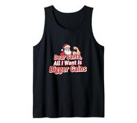 Dear Santa: All I Want Is Bigger Gains, Divertido diseño de acondicionamiento físico Camiseta sin Mangas