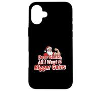 Dear Santa: All I Want Is Bigger Gains, Divertido diseño de acondicionamiento físico Carcasa para iPhone 16 Plus
