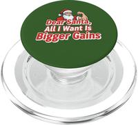 Dear Santa: All I Want Is Bigger Gains, Divertido diseño de acondicionamiento físico PopSockets PopGrip para MagSafe