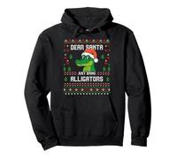 Dear Santa Alligator Ugly Christmas Sweater Christmas Gator Sudadera con Capucha