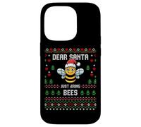 Dear Santa Beekeeper Bee Christmas Honey Suéter Feo de Navidad Carcasa para iPhone 14 Pro