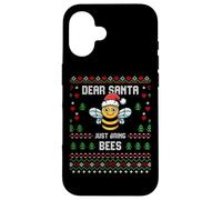 Dear Santa Beekeeper Bee Christmas Honey Suéter Feo de Navidad Carcasa para iPhone 16