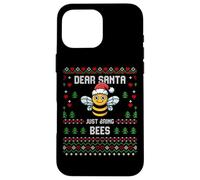 Dear Santa Beekeeper Bee Christmas Honey Suéter Feo de Navidad Carcasa para iPhone 16 Pro MAX
