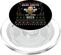 Dear Santa Beekeeper Bee Christmas Honey Suéter Feo de Navidad PopSockets PopGrip para MagSafe