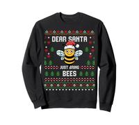 Dear Santa Beekeeper Bee Christmas Honey Suéter Feo de Navidad Sudadera