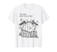 Dear Santa Bring Me Books, Divertida Lectura navideña, Amante de los Libros Camiseta