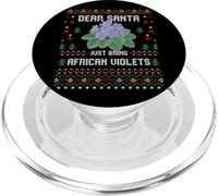 Dear Santa Christmas Suéter Feo de Navidad con Planta Violeta Africana PopSockets PopGrip para MagSafe