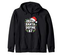 Dear Santa Define 67 Seis Siete Navidad 67 Meme Sudadera con Capucha