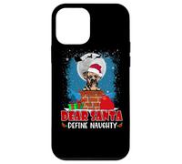 Dear Santa Define Naughty Boxer Dog Funny Christmas Carcasa para iPhone 12 Mini