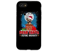 Dear Santa Define Naughty Boxer Dog Funny Christmas Carcasa para iPhone SE (2020) / 7/8