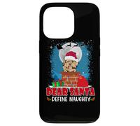 Dear Santa Define Naughty Cockapoo Dog Funny Christmas Carcasa para iPhone 13 Pro