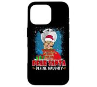 Dear Santa Define Naughty Cockapoo Dog Funny Christmas Carcasa para iPhone 16 Pro