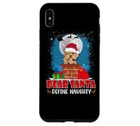 Dear Santa Define Naughty Cockapoo Dog Funny Christmas Carcasa para iPhone XS MAX