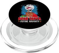 Dear Santa Define Naughty English Bulldog Dog Christmas PopSockets PopGrip para MagSafe