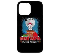 Dear Santa Define Naughty Finnish Lapphund Dog Christmas Carcasa para iPhone 13 Pro MAX