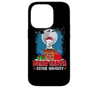 Dear Santa Define Naughty Finnish Lapphund Dog Christmas Carcasa para iPhone 14 Pro