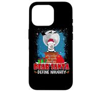 Dear Santa Define Naughty Finnish Lapphund Dog Christmas Carcasa para iPhone 16 Pro