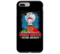 Dear Santa Define Naughty Finnish Lapphund Dog Christmas Carcasa para iPhone 7 Plus/8 Plus