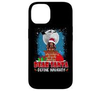 Dear Santa Define Naughty Irish Setter Dog Funny Christmas Carcasa para iPhone 14