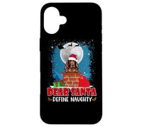 Dear Santa Define Naughty Irish Setter Dog Funny Christmas Carcasa para iPhone 16 Plus