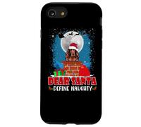 Dear Santa Define Naughty Irish Setter Dog Funny Christmas Carcasa para iPhone SE (2020) / 7/8