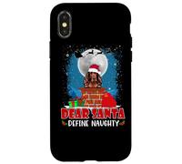 Dear Santa Define Naughty Irish Setter Dog Funny Christmas Carcasa para iPhone X/XS