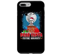 Dear Santa Define Naughty Irish Wolfhound Dog Christmas Carcasa para iPhone 7 Plus/8 Plus