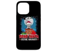 Dear Santa Define Naughty Lhasa Apso Dog Funny Christmas Carcasa para iPhone 13 Pro MAX