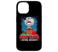 Dear Santa Define Naughty Lhasa Apso Dog Funny Christmas Carcasa para iPhone 14