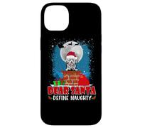 Dear Santa Define Naughty Lhasa Apso Dog Funny Christmas Carcasa para iPhone 14 Plus