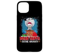 Dear Santa Define Naughty Lhasa Apso Dog Funny Christmas Carcasa para iPhone 15 Plus