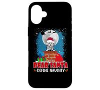 Dear Santa Define Naughty Lhasa Apso Dog Funny Christmas Carcasa para iPhone 16 Plus