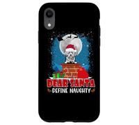 Dear Santa Define Naughty Lhasa Apso Dog Funny Christmas Carcasa para iPhone XR