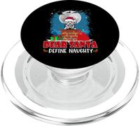 Dear Santa Define Naughty Lhasa Apso Dog Funny Christmas PopSockets PopGrip para MagSafe