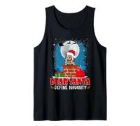 Dear Santa Define Naughty Old English Sheepdog Dog Christmas Camiseta sin Mangas