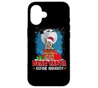 Dear Santa Define Naughty Old English Sheepdog Dog Christmas Carcasa para iPhone 16