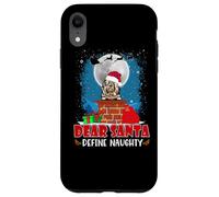 Dear Santa Define Naughty Old English Sheepdog Dog Christmas Carcasa para iPhone XR