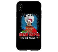 Dear Santa Define Naughty Old English Sheepdog Dog Christmas Carcasa para iPhone XS MAX