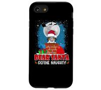 Dear Santa Define Naughty Papillon Dog Funny Christmas Carcasa para iPhone SE (2020) / 7/8