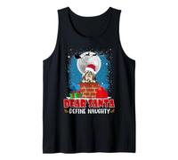 Dear Santa Define Naughty Shih Tzu Dog Funny Christmas Camiseta sin Mangas