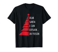 Dear Santa I Can Explain Christmas Funny Christmas Holiday Season Camiseta