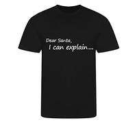Dear Santa, I Can Explain Christmas Xmas Funny Slogan Graphic New Unisex T-Tshirts Camisetas y Tops White Yellow Black Red Mens Women T Tshirts Camisetas y Tops 100% Cotton(X-Large)