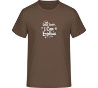 Dear Santa I Can Explain - Divertida camiseta de Navidad con frase, chocolate, 3XL