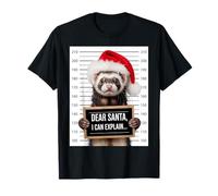 Dear Santa I Can Explain Ferret Funny Christmas Design Camiseta